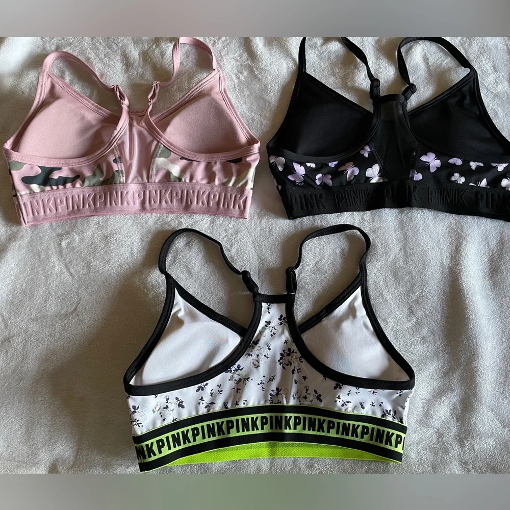 Pink sports bra All size small Excellent used condition - Picture 2 of 2